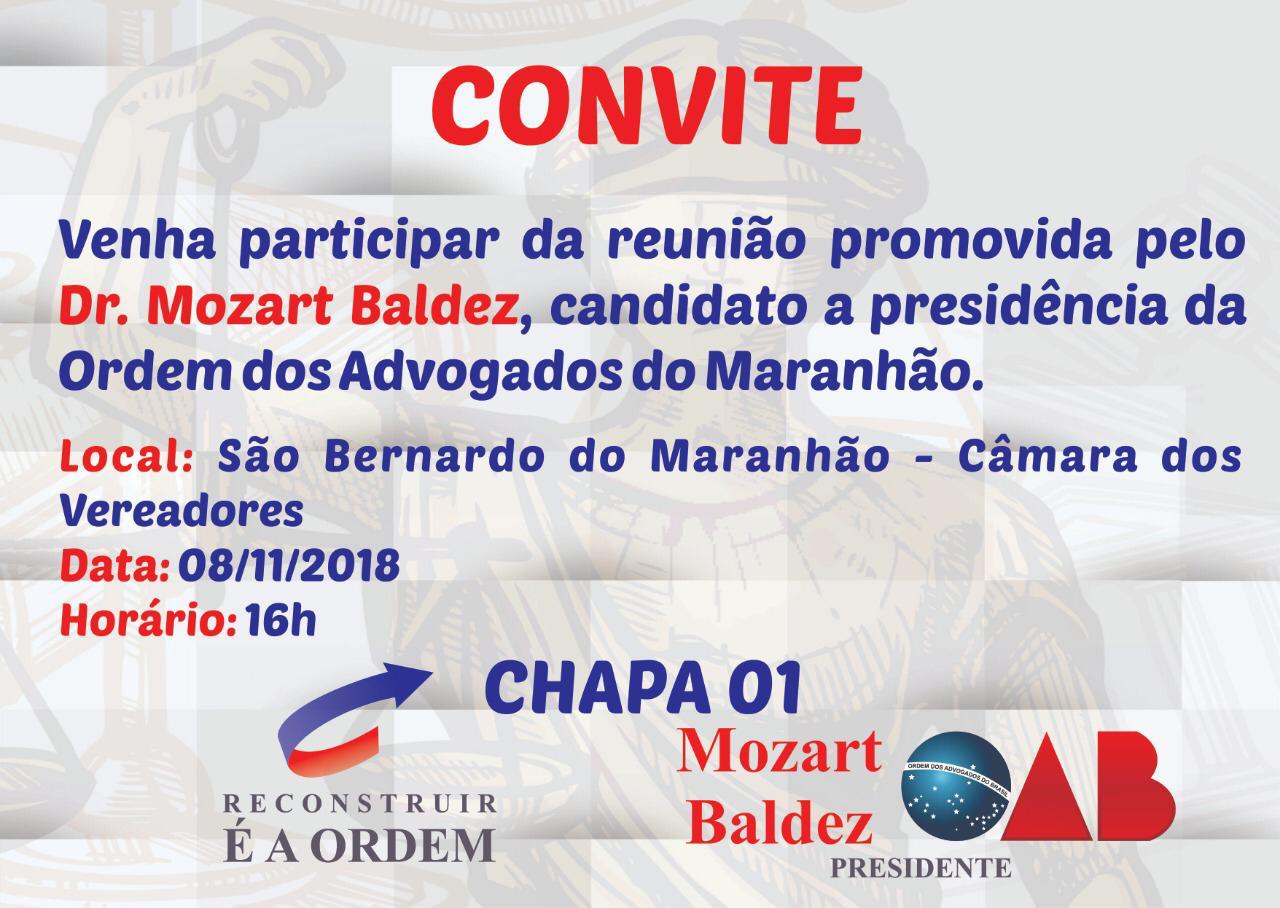 Mozart Baldez promoverá reunião em São Bernardo do Maranhão